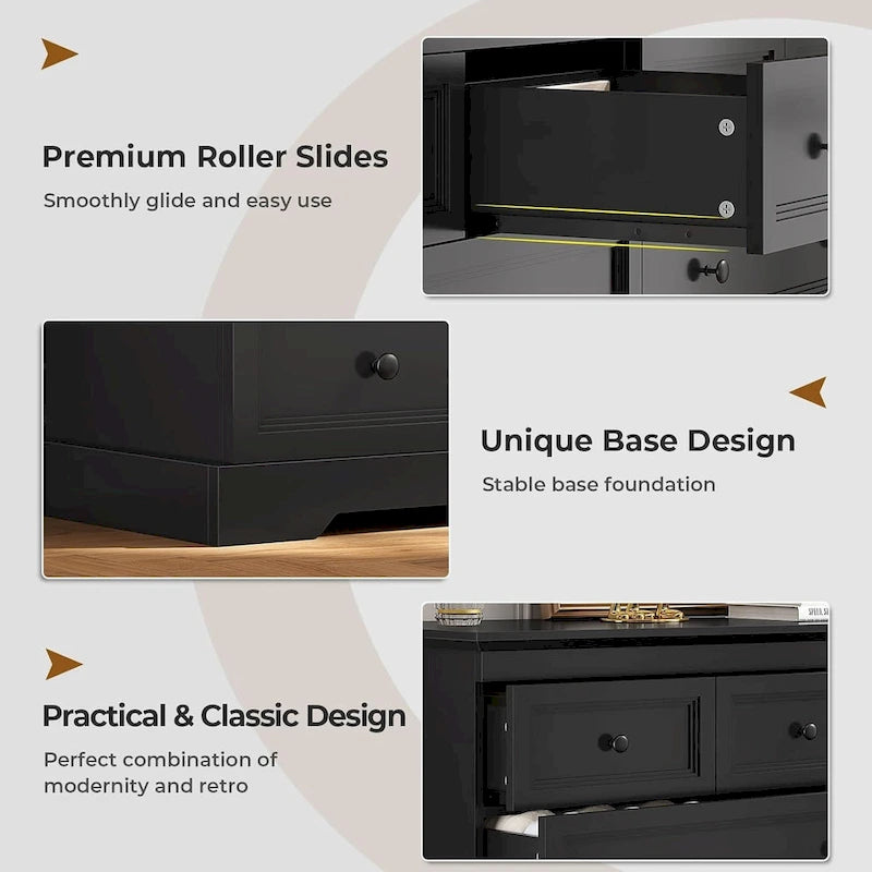 10 Drawers Dresser 55 Large Drawers Wood Dressers & Chest of Drawers