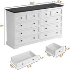 10 Drawers Dresser 55 Large Drawers Wood Dressers & Chest of Drawers
