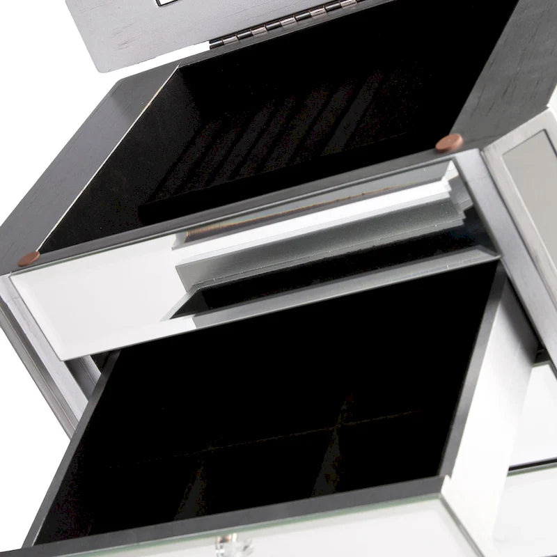 SEI Furniture Millicent Silver Mirrored Jewelry Armoire