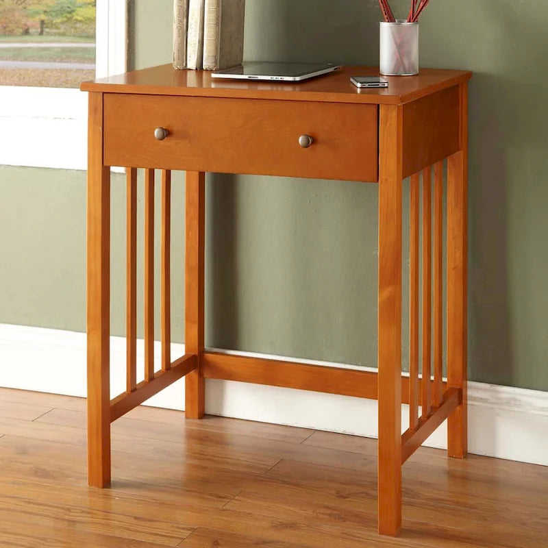 Wood Mission Desk with Keyboard Drawer - Single User