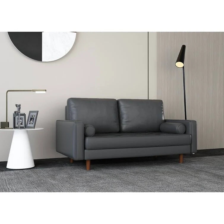 70 Upholstery Leather Square Arm Sofa