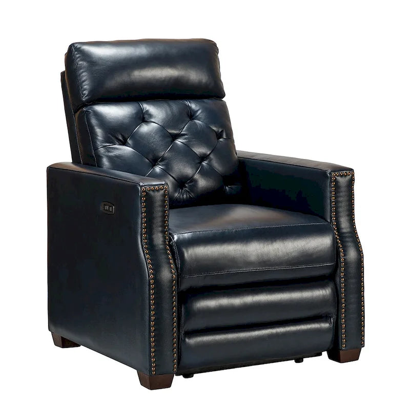 Alina 31.50 Wide Genuine Leather Power Recliner with USB Port