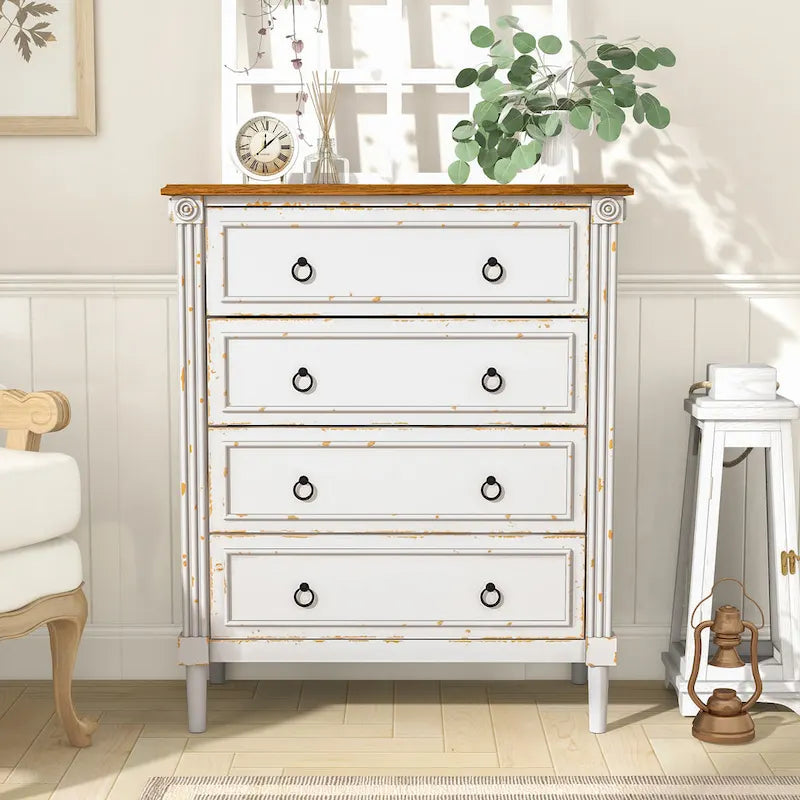 Joneigh Traditional Solid Wood 4-Drawer Chest by Furniture of America