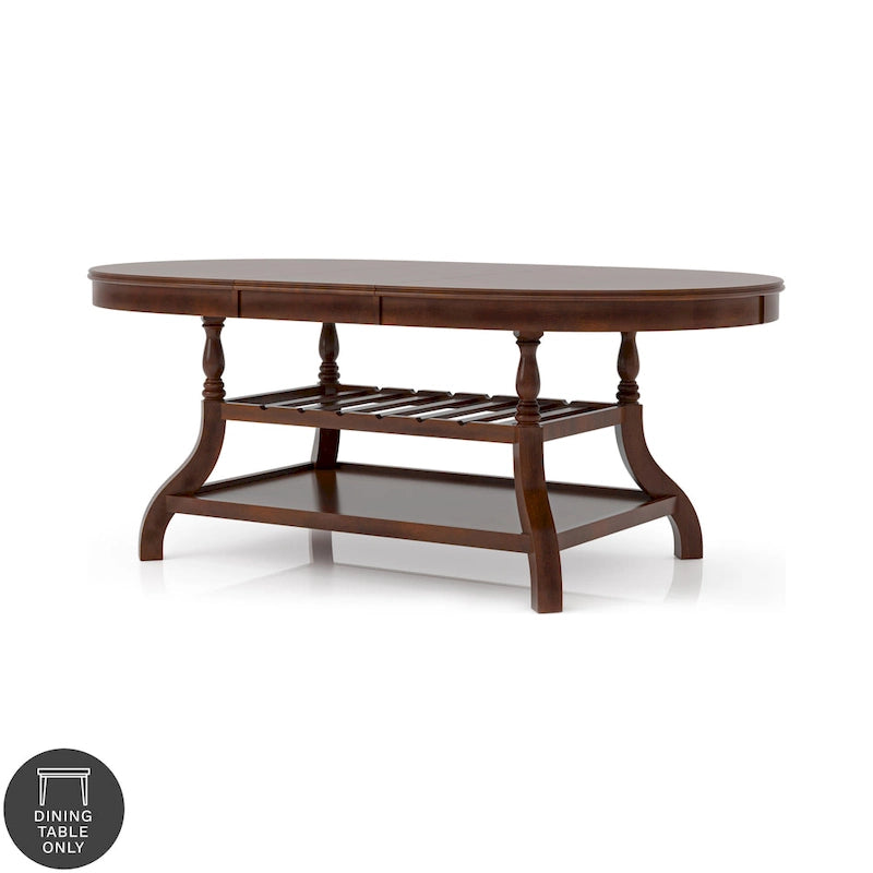 Cherry Wood Expandable Dining Table for 6-8 People