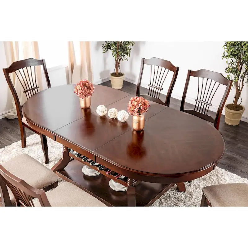 Cherry Wood Expandable Dining Table for 6-8 People