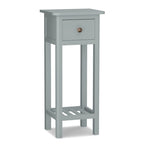 2 Tier Narrow Side Table Wood Slim End Table Nightstand with Drawer