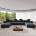181.10 Corduroy Fabric 6-Piece Oversize Sectional Sofa
