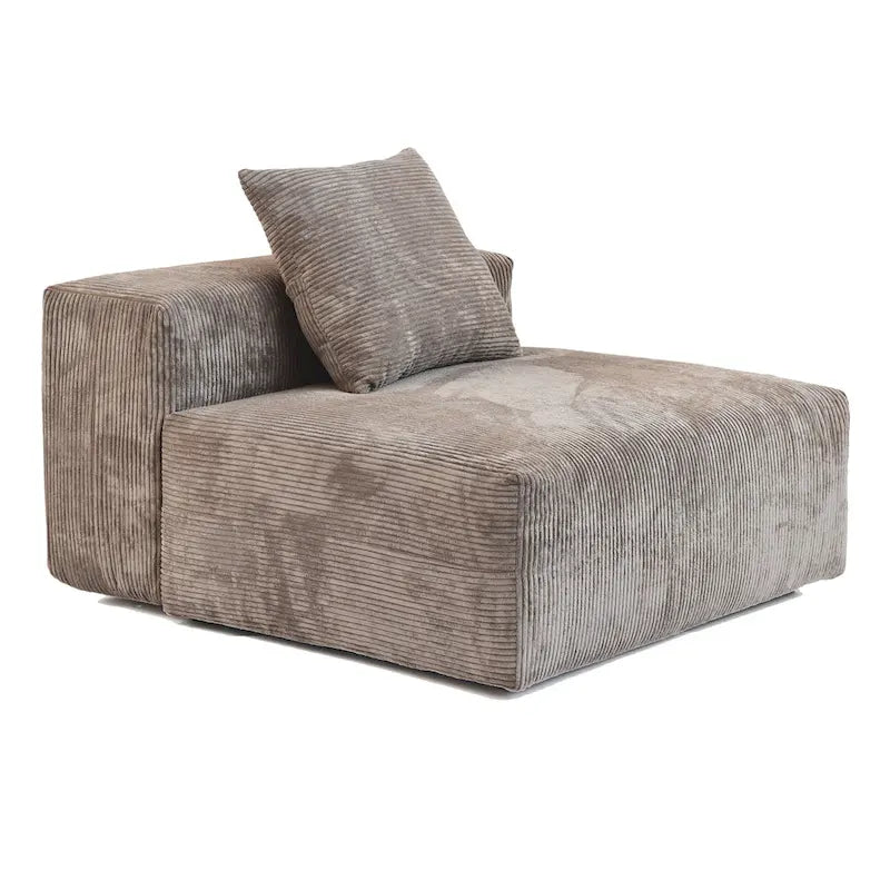 181.10 Corduroy Fabric 6-Piece Oversize Sectional Sofa