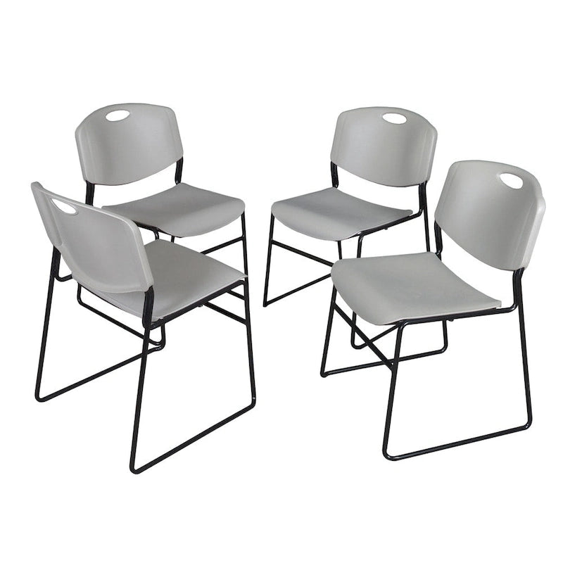 Black Stackable Chair - Metal Frame