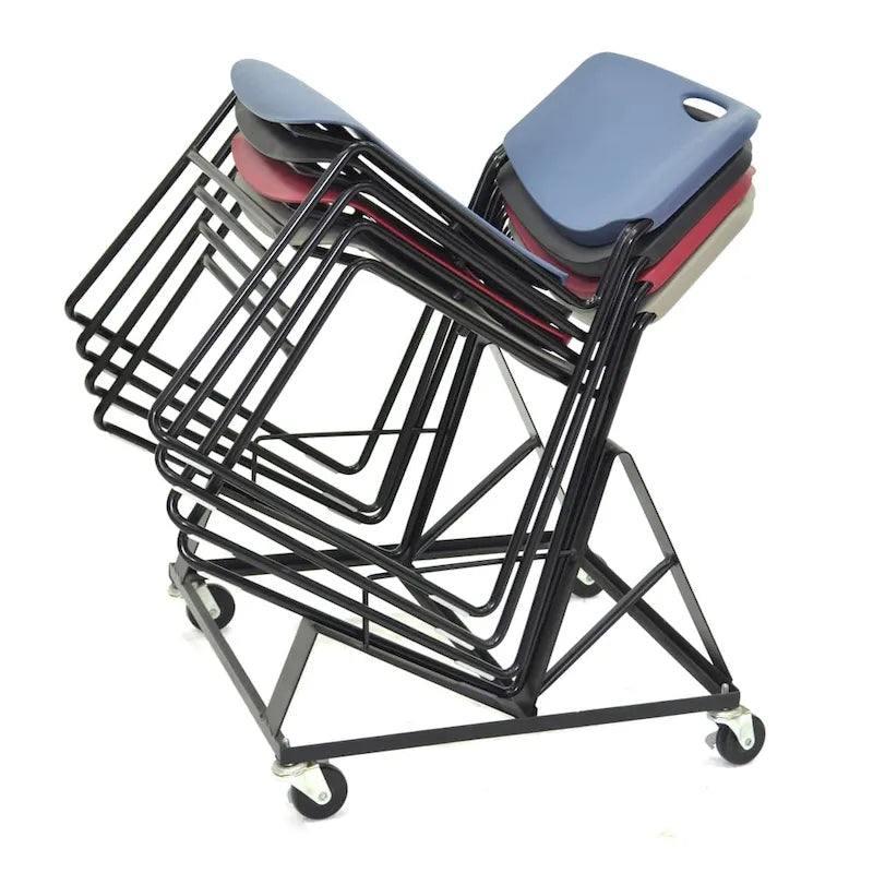 Black Stackable Chair - Metal Frame