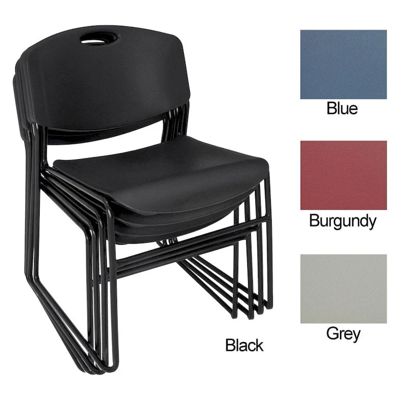 Black Stackable Chair - Metal Frame