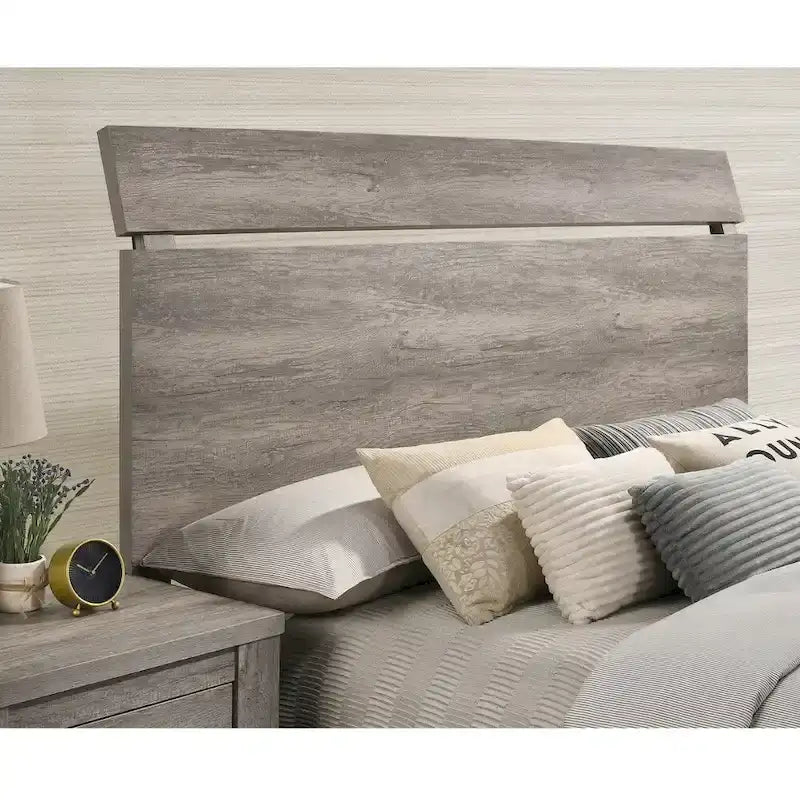 Roundhill Furniture Floren 5-piece Contemporary Weathered Gray Wood Bedroom Set