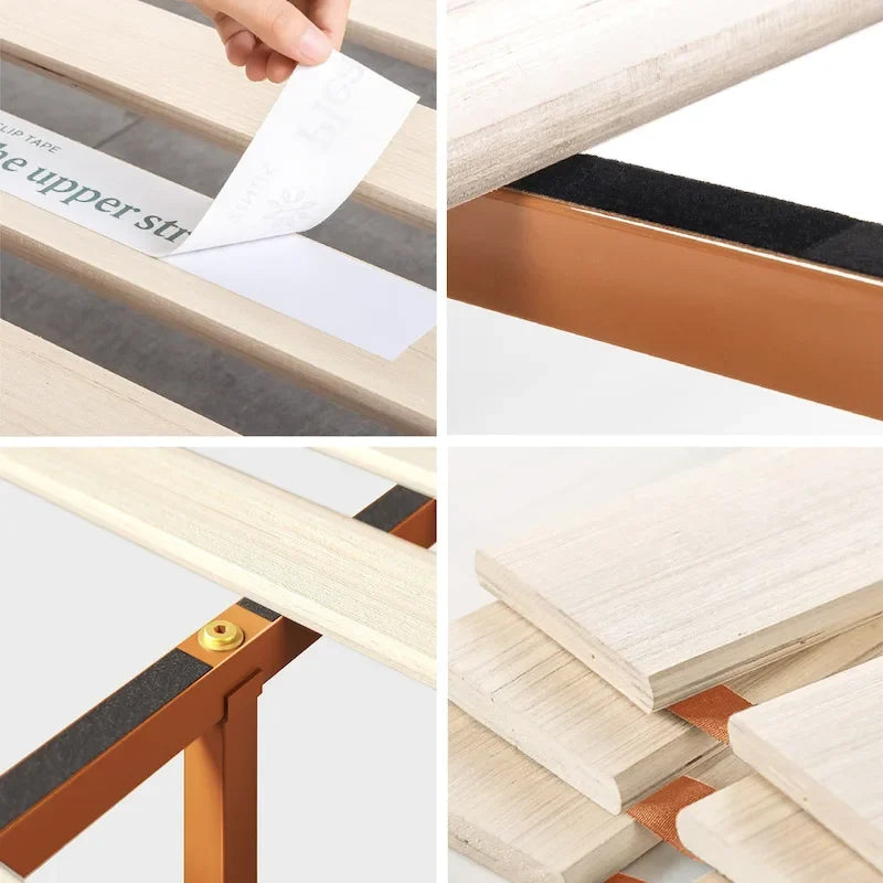 Rustic Pine Wood Platform Bed - Twin/Full/Queen/King