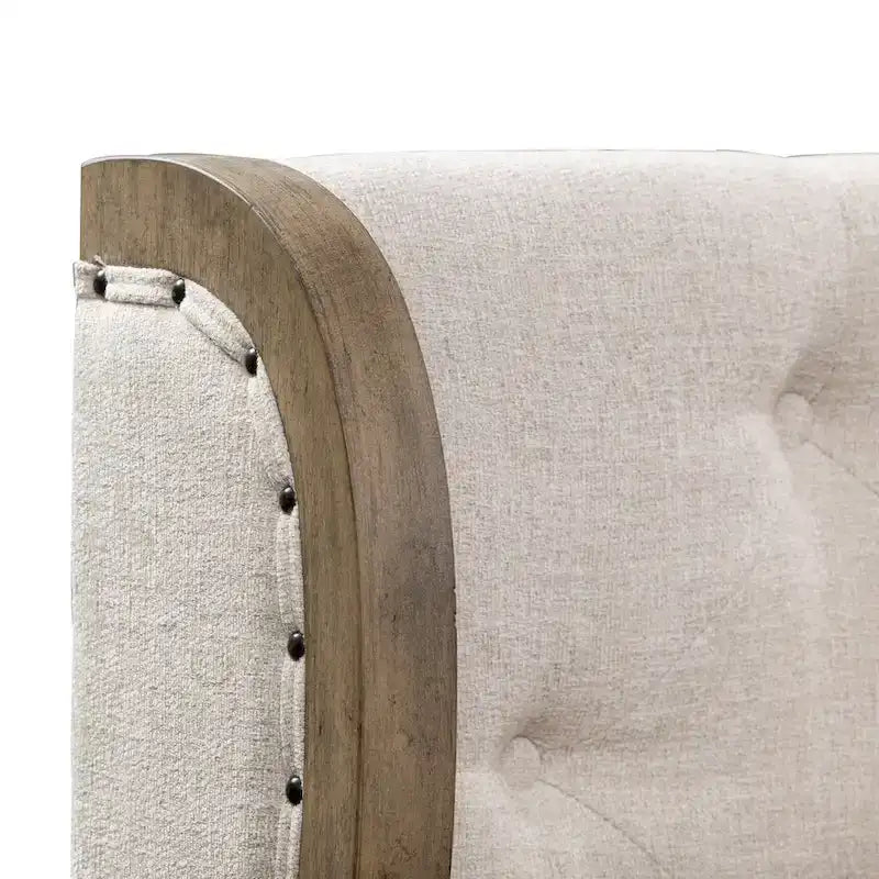 Dusty Taupe Upholstered Shelter Bed - Queen/King