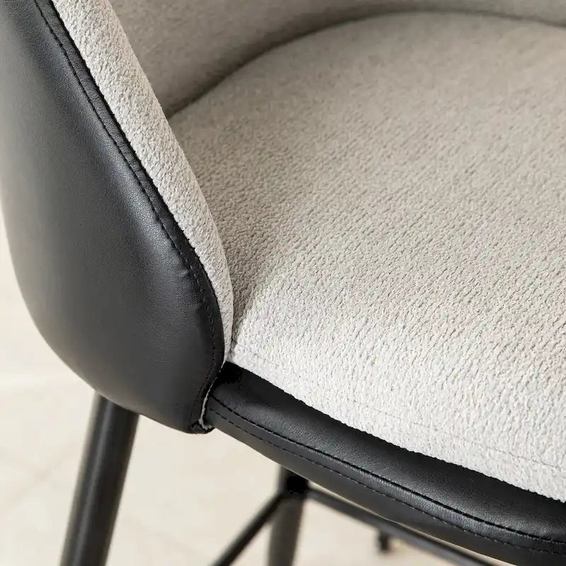 Black and White Swivel Bar Stool - 30.75" Counter Height