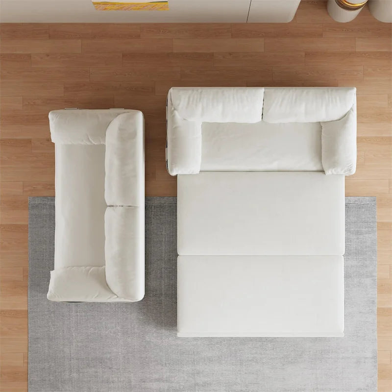 Queen Pull Out Sofa Bed, 3-in-1 Convertible Sleeper Sofa with Side Storage