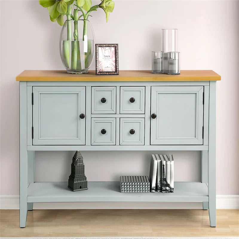 Buffet Sideboard Console Table with Bottom Shelf